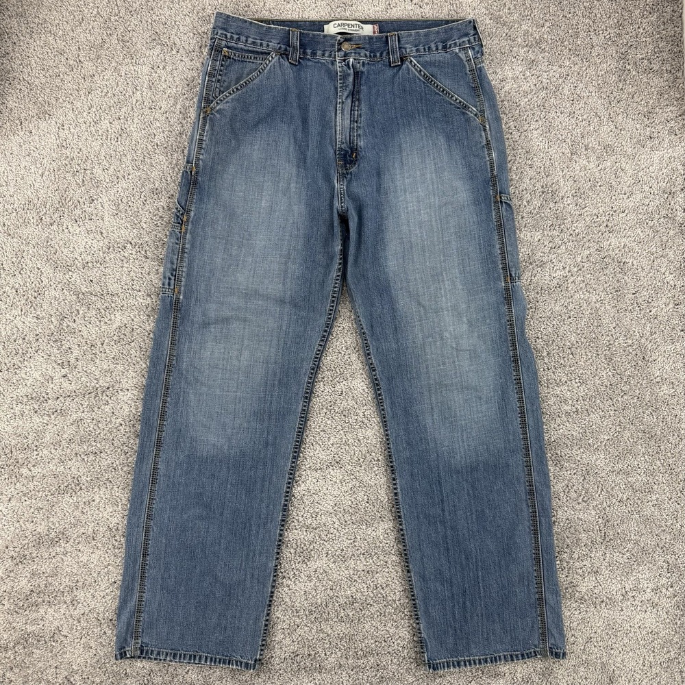 VTG Y2K Levi's Carpenter Jeans Men's 36x32 Loose Straight Baggy Workwear Utility
